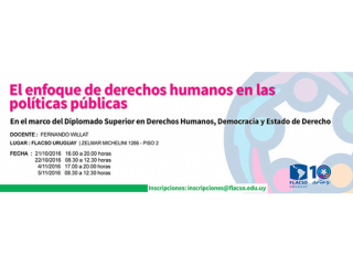 Inscripciones abiertas Seminario: El enfoque de derechos humanos en las políticas públicas